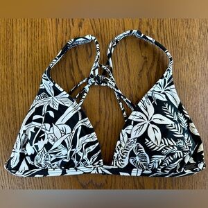 VOLCOM Bikini Top Floral - Black & White Size S